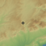 Shaded relief of the 53 km around Centelles, drawn from the GMTED2010 grid