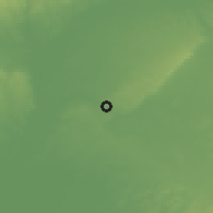 Shaded relief of the 54 km around Alcalá de Guadaira, drawn from the GMTED2010 grid