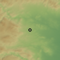Shaded relief of the 53 km around Cheste, drawn from the GMTED2010 grid