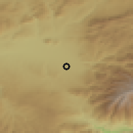 Shaded relief of the 54 km around Churriana de la Vega, drawn from the GMTED2010 grid