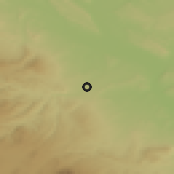 Shaded relief of the 53 km around Cintruénigo, drawn from the GMTED2010 grid
