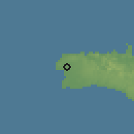 Shaded relief of the 53 km around Ciutadella de Menorca, drawn from the GMTED2010 grid