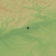 Shaded relief of the 54 km around Córdoba, drawn from the GMTED2010 grid
