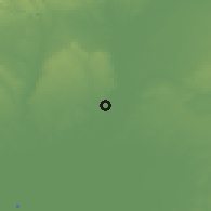Shaded relief of the 54 km around Coria del Río, drawn from the GMTED2010 grid
