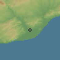 Shaded relief of the 53 km around Cornellà, drawn from the GMTED2010 grid