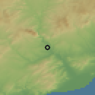 Shaded relief of the 53 km around Abrera, drawn from the GMTED2010 grid