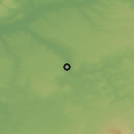 Shaded relief of the 54 km around Écija, drawn from the GMTED2010 grid
