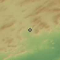 Shaded relief of the 54 km around Elda, drawn from the GMTED2010 grid