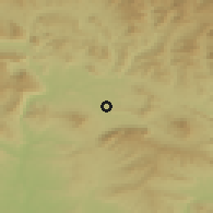 Shaded relief of the 52 km around Elorz, drawn from the GMTED2010 grid