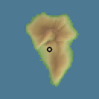 Shaded relief of the 57 km around El Paso, drawn from the GMTED2010 grid