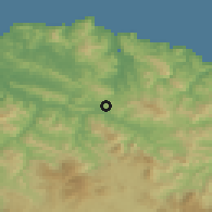 Shaded relief of the 52 km around Etxano, drawn from the GMTED2010 grid