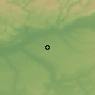 Shaded relief of the 54 km around Fuente Palmera, drawn from the GMTED2010 grid