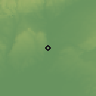 Shaded relief of the 54 km around Gelves, drawn from the GMTED2010 grid