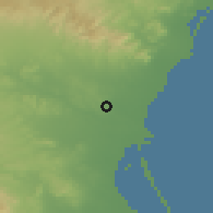 Shaded relief of the 53 km around Godella, drawn from the GMTED2010 grid