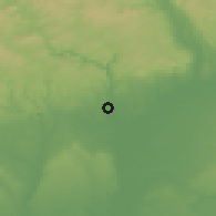 Shaded relief of the 54 km around Guillena, drawn from the GMTED2010 grid