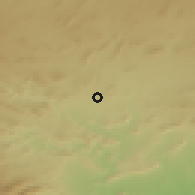 Shaded relief of the 54 km around Hellín, drawn from the GMTED2010 grid