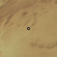 Shaded relief of the 54 km around Huéscar, drawn from the GMTED2010 grid