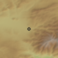Shaded relief of the 54 km around Huétor Vega, drawn from the GMTED2010 grid