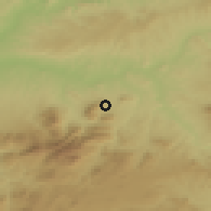 Shaded relief of the 54 km around Jódar, drawn from the GMTED2010 grid