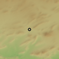 Shaded relief of the 54 km around Jumilla, drawn from the GMTED2010 grid