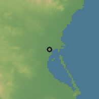 Shaded relief of the 53 km around Alfafar, drawn from the GMTED2010 grid