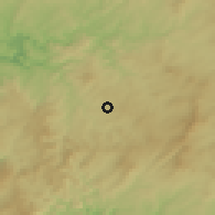 Shaded relief of the 52 km around Lalín, drawn from the GMTED2010 grid
