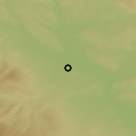 Shaded relief of the 53 km around Alfaro, drawn from the GMTED2010 grid
