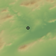 Shaded relief of the 54 km around Las Torres de Cotillas, drawn from the GMTED2010 grid