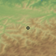 Shaded relief of the 52 km around Laviana, drawn from the GMTED2010 grid