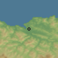 Shaded relief of the 52 km around Leioa, drawn from the GMTED2010 grid