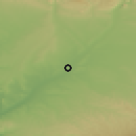 Shaded relief of the 53 km around Lleida, drawn from the GMTED2010 grid