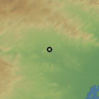 Shaded relief of the 53 km around Llíria, drawn from the GMTED2010 grid