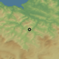 Shaded relief of the 52 km around Llodio, drawn from the GMTED2010 grid