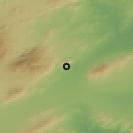 Shaded relief of the 54 km around Alhama de Murcia, drawn from the GMTED2010 grid