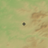 Shaded relief of the 54 km around Lucena, drawn from the GMTED2010 grid