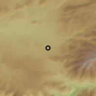 Shaded relief of the 54 km around Alhendín, drawn from the GMTED2010 grid