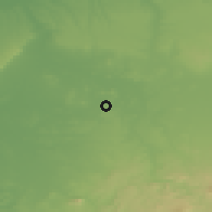 Shaded relief of the 54 km around Marchena, drawn from the GMTED2010 grid