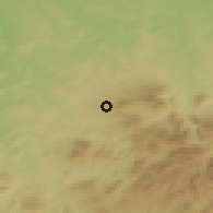 Shaded relief of the 54 km around Martos, drawn from the GMTED2010 grid