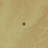 Shaded relief of the 53 km around Meco, drawn from the GMTED2010 grid