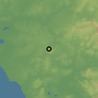 Shaded relief of the 54 km around Medina-Sidonia, drawn from the GMTED2010 grid
