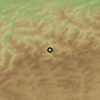 Shaded relief of the 52 km around Aller, drawn from the GMTED2010 grid