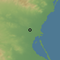 Shaded relief of the 53 km around Mislata, drawn from the GMTED2010 grid