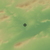 Shaded relief of the 54 km around Molina de Segura, drawn from the GMTED2010 grid