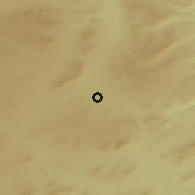 Shaded relief of the 54 km around Almansa, drawn from the GMTED2010 grid