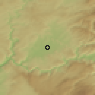 Shaded relief of the 52 km around Monforte de Lemos, drawn from the GMTED2010 grid