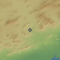 Shaded relief of the 54 km around Monòver, drawn from the GMTED2010 grid