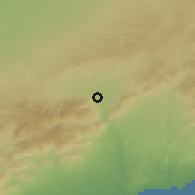 Shaded relief of the 53 km around Montblanc, drawn from the GMTED2010 grid