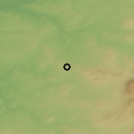 Shaded relief of the 54 km around Montilla, drawn from the GMTED2010 grid