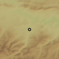 Shaded relief of the 52 km around Nájera, drawn from the GMTED2010 grid