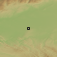 Shaded relief of the 53 km around Navalmoral de la Mata, drawn from the GMTED2010 grid